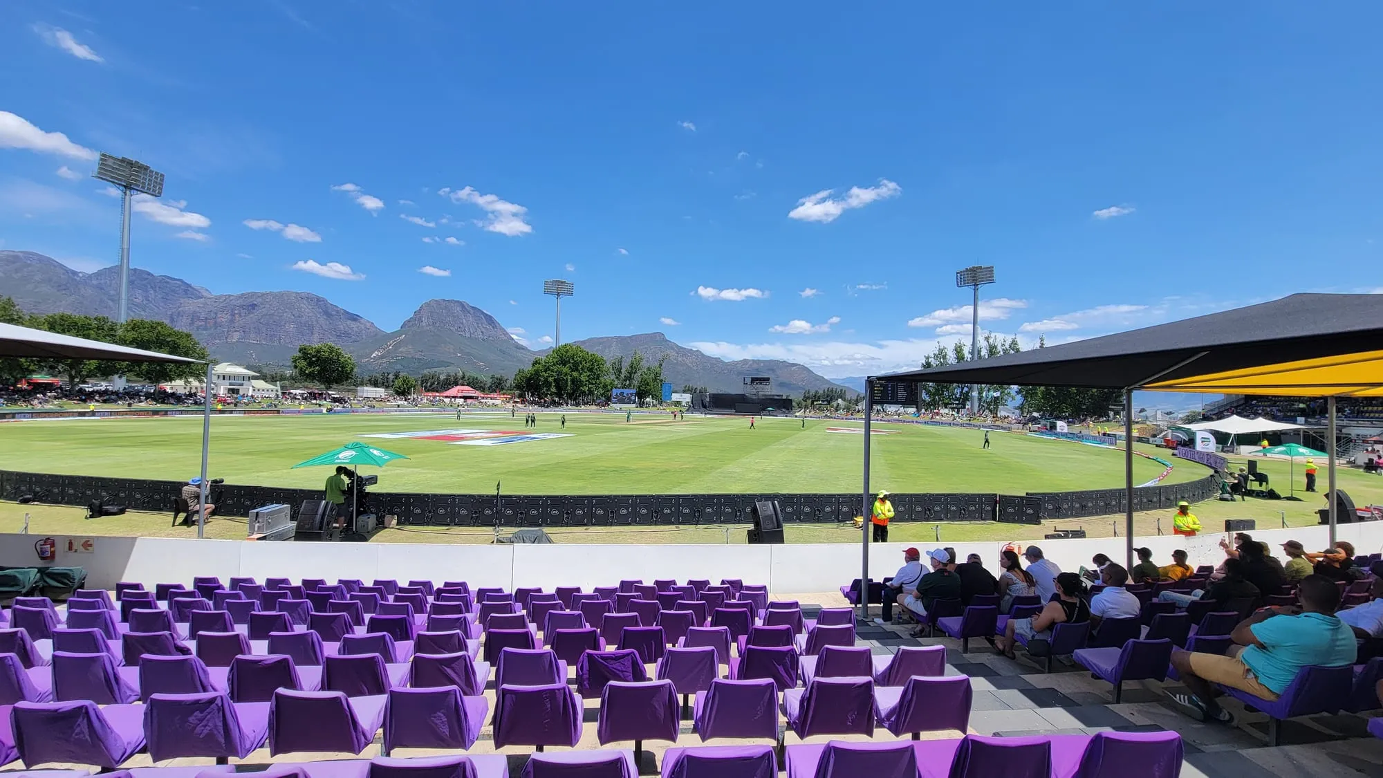 Boland Park in Paarl with the Cape Winelands mountains behind