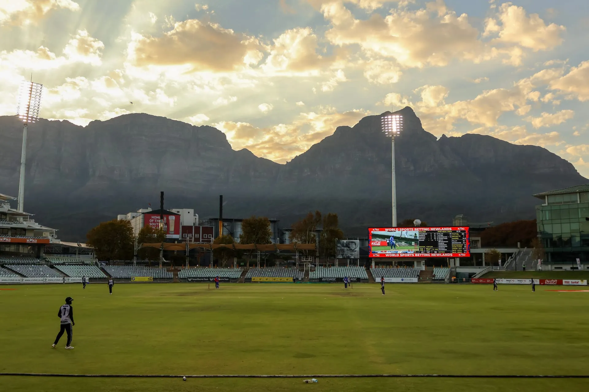 Newlands cricket ground in Cape Town with Table Mountain behind