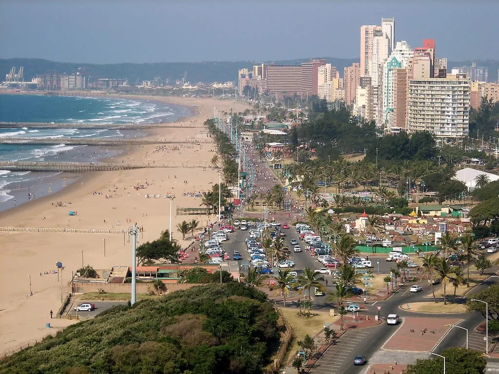 Durban beachfront and hotels