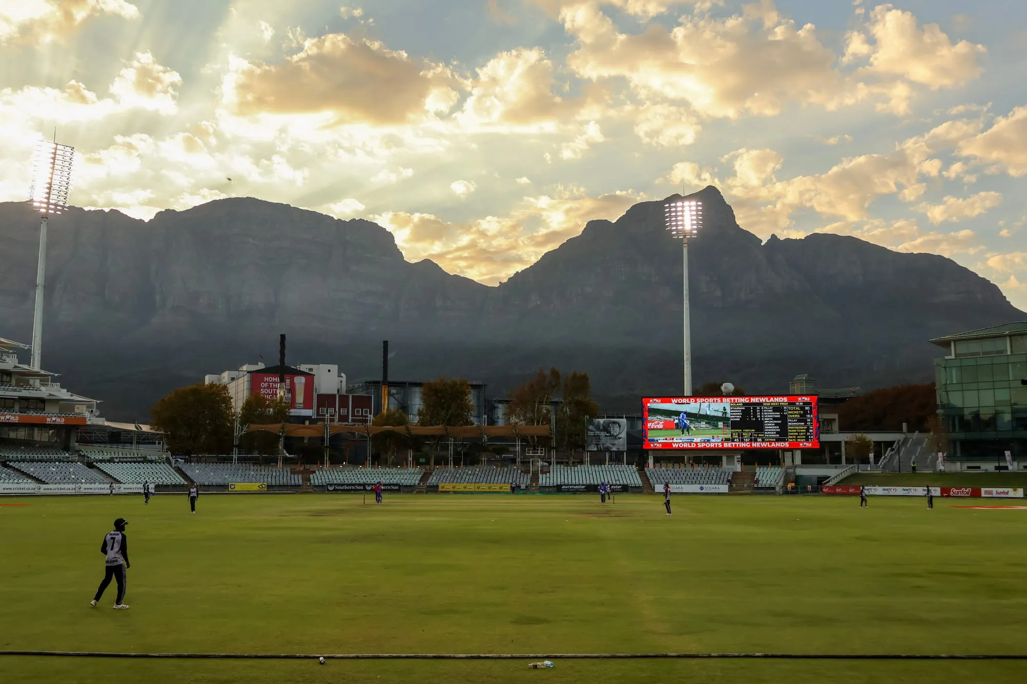 Newlands cricket ground in Cape Town with Table Mountain behind
